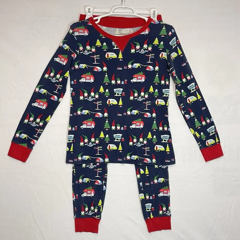 Wondershop Winter Holiday 2 Piece Pajama Set Womens Small Knit Christmas Gnomes